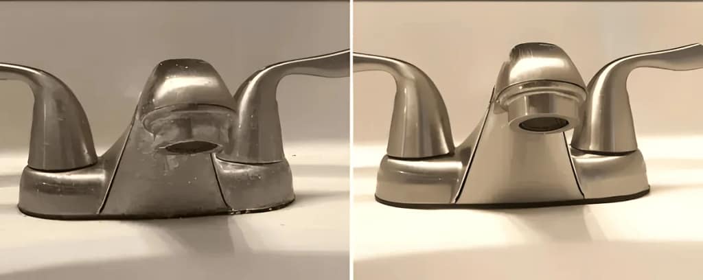 How Much Does House Cleaning Cost In Minnesota? (2026 Pricing Guide) 2 Before and after deep house cleaning showing heavy buildup removal in Minnesota home