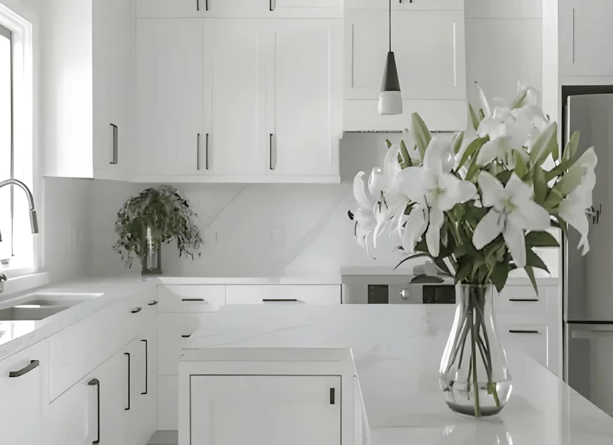 Professional house cleaning service in Minnesota showing a spotless modern kitchen by TM Spotless Solutions